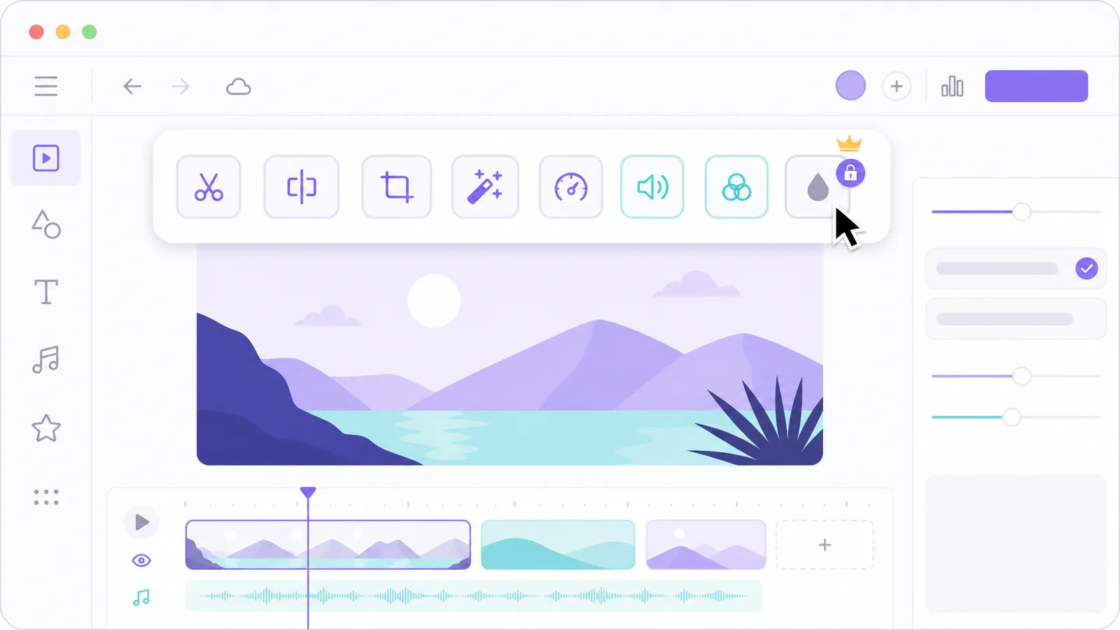 Canva's Background Remover button in the Edit video panel, shown locked on a free account