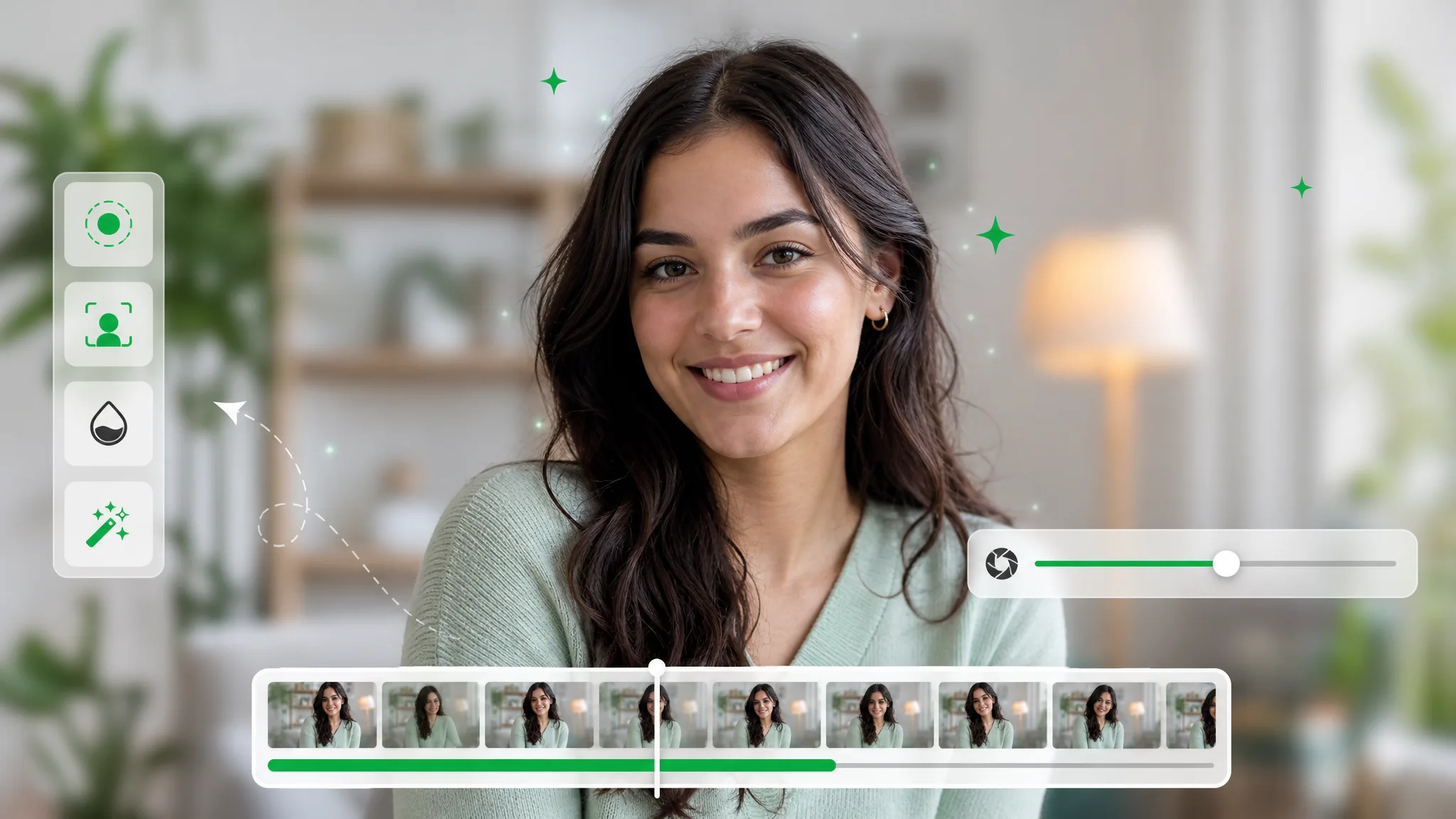 Blurring a video background while keeping the subject sharp and in focus.