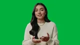 Green-screen webcam sample clip — click to remove the green screen